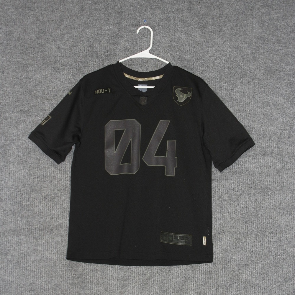 Houston Texans Deshaun Watson Nike Jersey Boys L Black NFL 04 Football Fan Gear